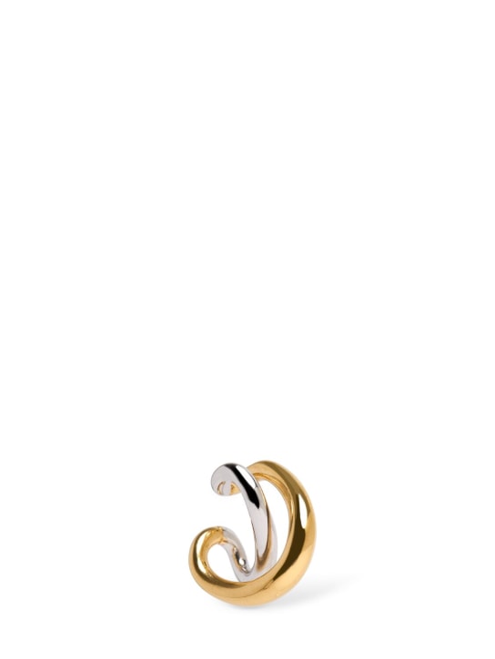 Charlotte Chesnais: Initial vermeil & silver ear cuff - Gold/Silver - women_0 | Luisa Via Roma