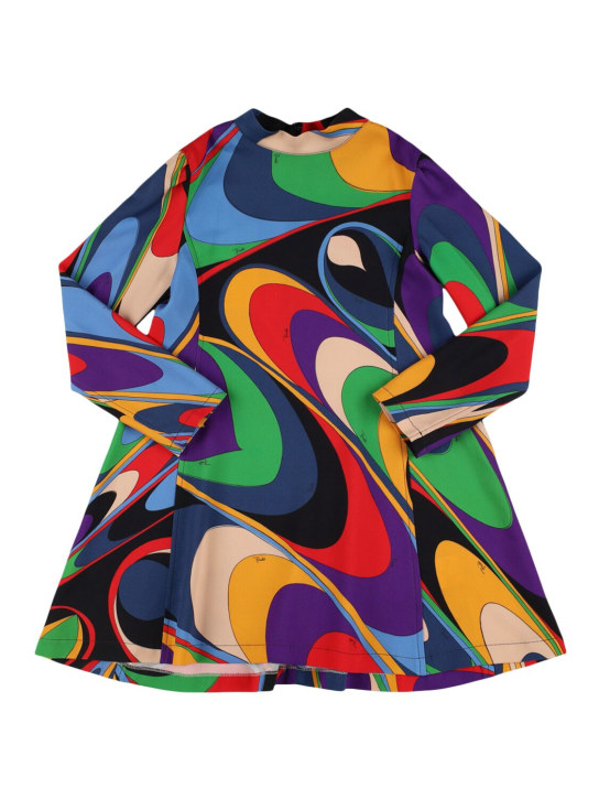 Pucci: Printed viscose cady dress - Multicolor - kids-girls_0 | Luisa Via Roma
