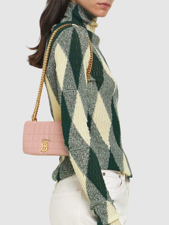 Burberry: Mini Lola quilted leather shoulder bag - Dusky Pink - women_1 | Luisa Via Roma