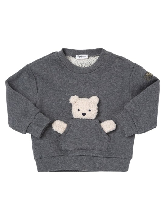 Il Gufo: Cotton sweatshirt & sweatpants - Grey - kids-boys_1 | Luisa Via Roma