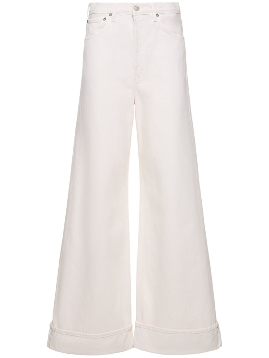 Agolde: Jeans anchos con cintura alta - Blanco - women_0 | Luisa Via Roma