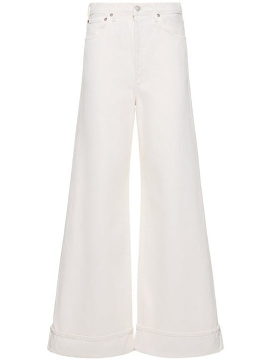 Agolde: Dame high rise wide leg jeans - White - women_0 | Luisa Via Roma