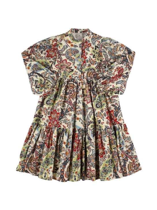 Etro: Vestido de algodón - Beige/Multicolor - kids-girls_0 | Luisa Via Roma