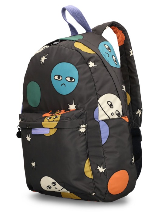 Stella Mccartney Kids: Printed poly backpack - Black/Multi - kids-girls_1 | Luisa Via Roma