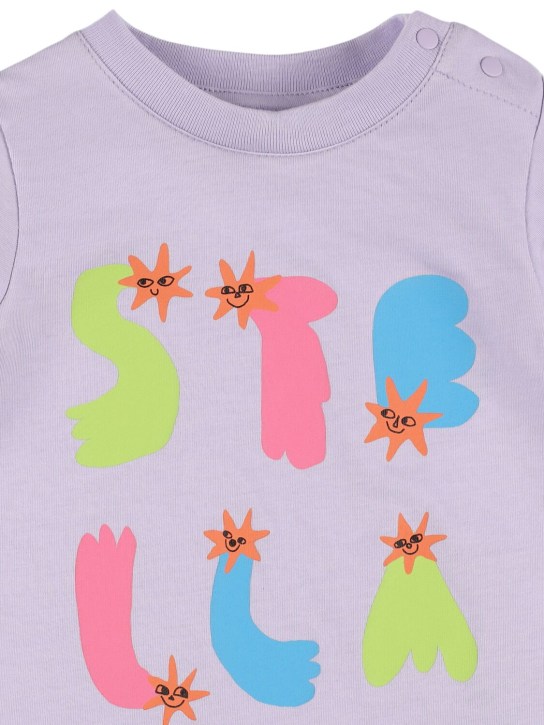 Stella Mccartney Kids: コットンジャージーTシャツ - ライトパープル - kids-girls_1 | Luisa Via Roma
