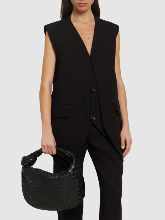 Bottega Veneta: Teen Jodie leather shoulder bag - Black - women_1 | Luisa Via Roma