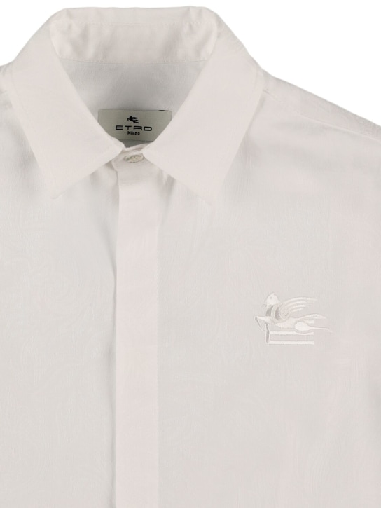 Etro: Shirt aus Baumwollmischjacquard - Weiß - kids-boys_1 | Luisa Via Roma