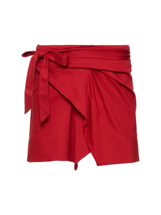 Isabel Marant: Berenice cotton mini skirt - Scarlet - women_0 | Luisa Via Roma