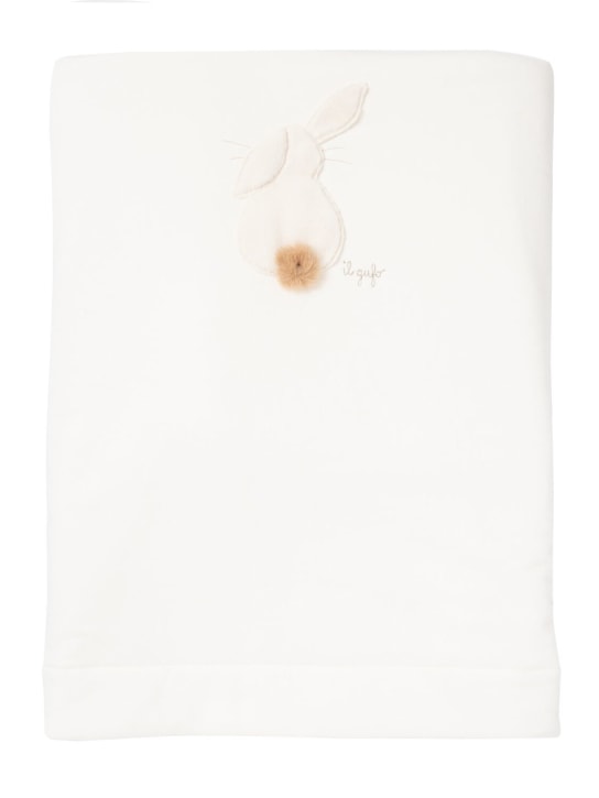 Il Gufo: Cotton blend blanket - White - kids-girls_0 | Luisa Via Roma