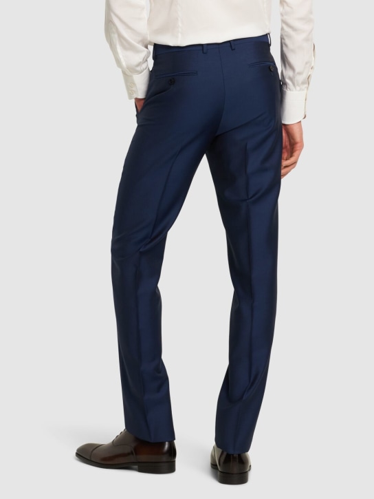 Zegna: Wool & mohair tailored suit - Utility Blue - men_3 | Luisa Via Roma