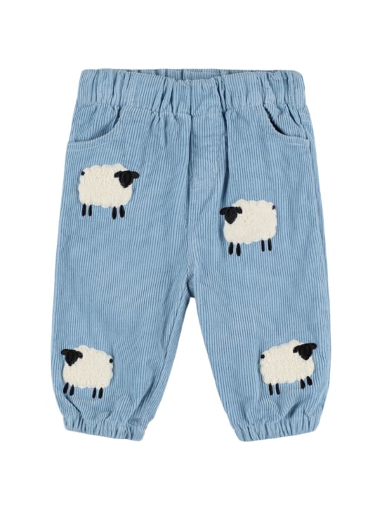 Stella Mccartney Kids: Pantalones de pana de algodón - Azul Claro - kids-boys_0 | Luisa Via Roma