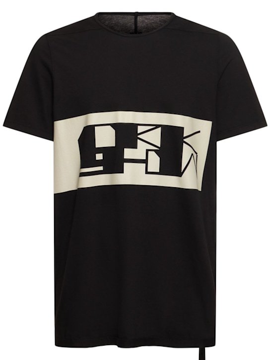 Rick Owens DRKSHDW: Level T printed cotton t-shirt - men_0 | Luisa Via Roma