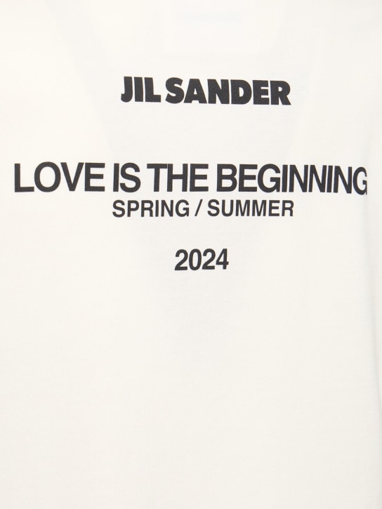 Jil Sander: Cotton jersey long t-shirt - men_3 | Luisa Via Roma