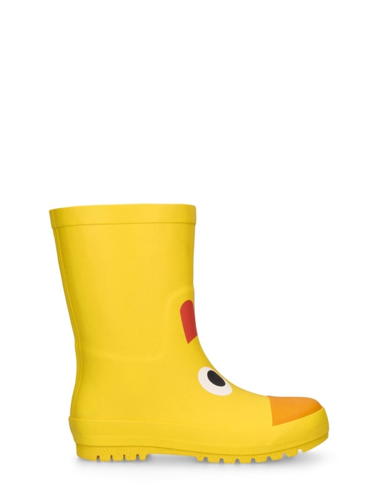 Stella Mccartney Kids: Rubber rain boots - Yellow - kids-girls_0 | Luisa Via Roma
