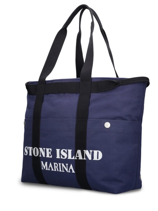 Stone Island: Marina printed tote bag - men_2 | Luisa Via Roma