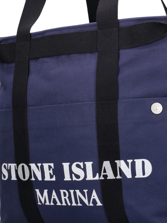 Stone Island: Marina printed tote bag - men_3 | Luisa Via Roma