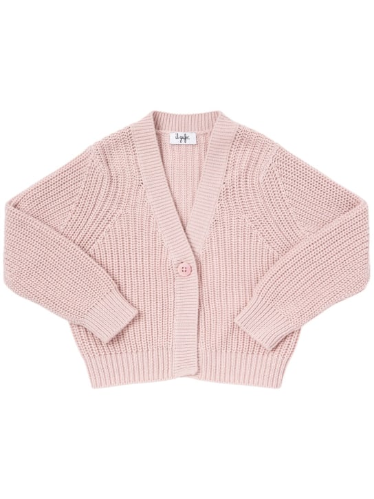 Il Gufo: 棉质针织开衫 - 粉色 - kids-girls_0 | Luisa Via Roma