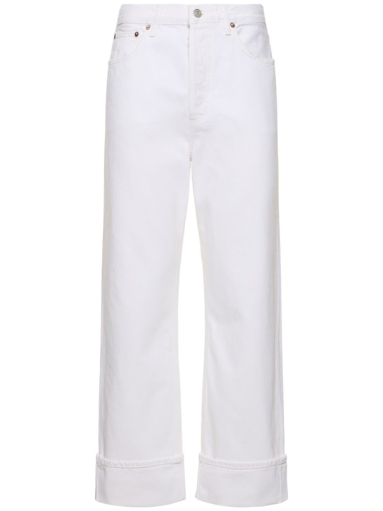 Agolde: Fran low slung easy straight jeans - White - women_0 | Luisa Via Roma