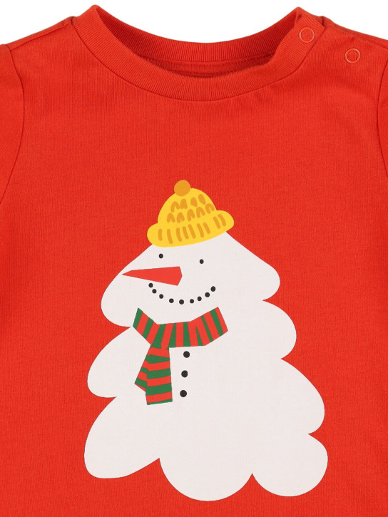 Stella McCartney Kids: Printed cotton jersey top - Red - kids-boys_1 | Luisa Via Roma