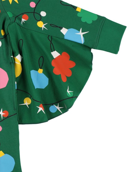 Stella Mccartney Kids: Printed cotton dress - Yeşil - kids-girls_1 | Luisa Via Roma