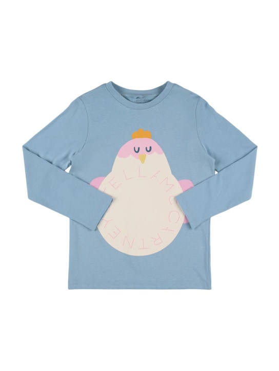 Stella McCartney Kids: コットンジャージー長袖トップ - kids-girls_0 | Luisa Via Roma