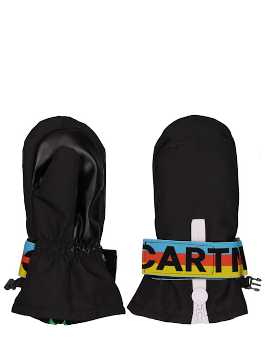 Stella McCartney Kids: Poly snow gloves - Black - kids-boys_0 | Luisa Via Roma