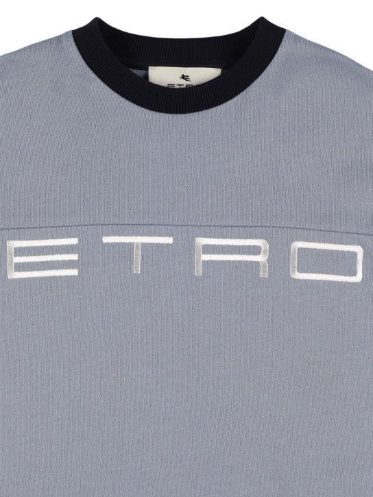 Etro: Embroidered cotton crewneck sweatshirt - kids-girls_1 | Luisa Via Roma