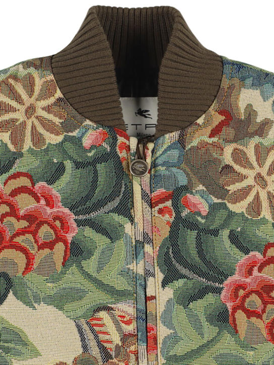 Etro: Printed cotton blend bomber jacket - Multicolor - kids-boys_1 | Luisa Via Roma