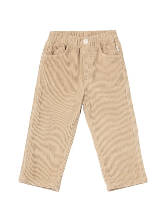 Il Gufo: Pantalones de pana de algodón stretch - Beige - kids-girls_0 | Luisa Via Roma