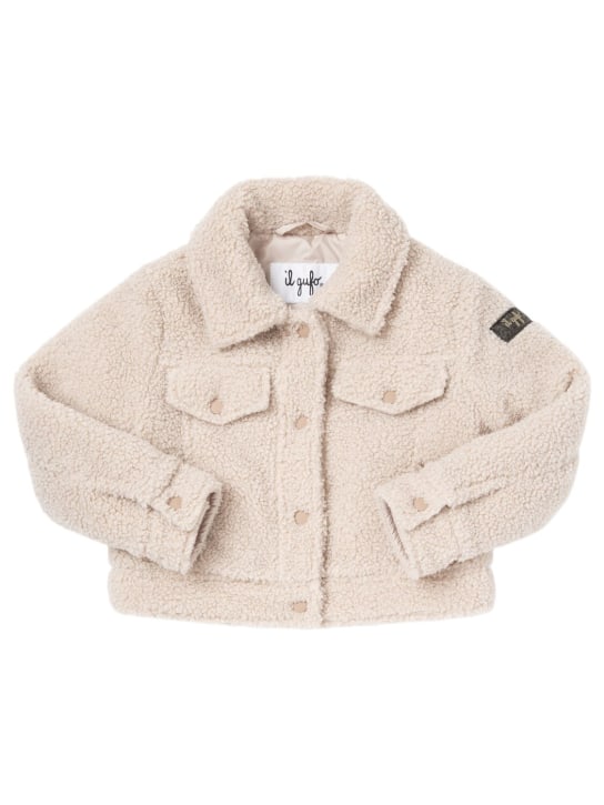 Il Gufo: Teddy jacket - Beige - kids-girls_0 | Luisa Via Roma
