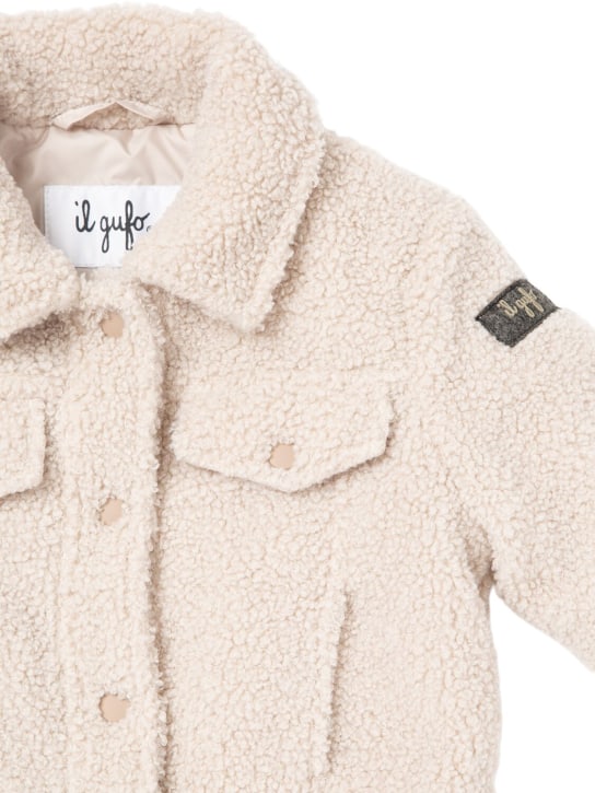 Il Gufo: Teddy jacket - Beige - kids-girls_1 | Luisa Via Roma