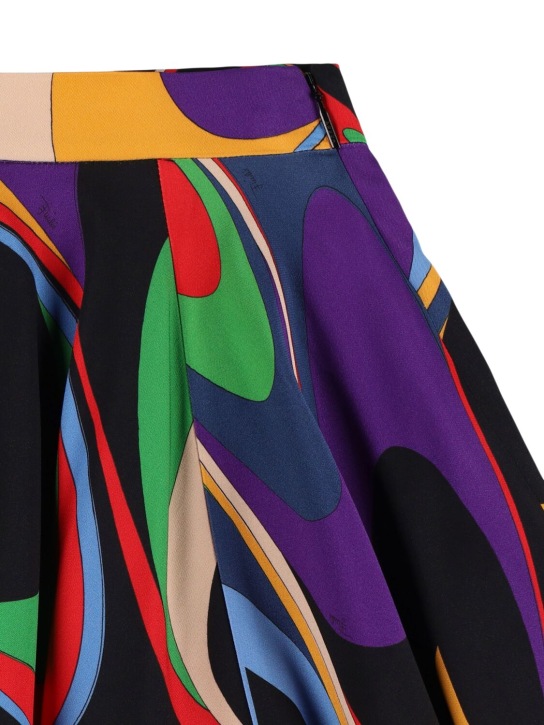Pucci: Printed viscose cady skirt - Multicolor - kids-girls_1 | Luisa Via Roma