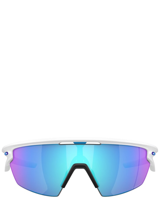Oakley: Sphaera mask sunglasses - Blue/White - men_0 | Luisa Via Roma