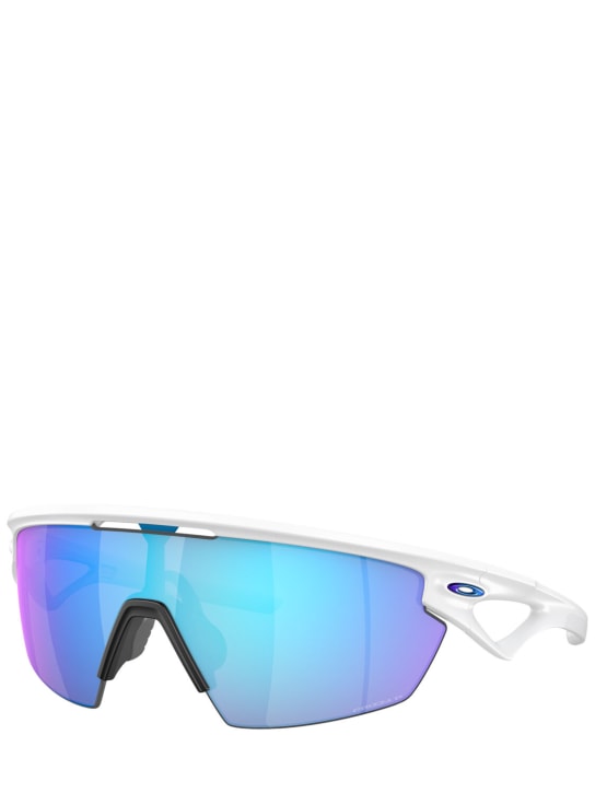 Oakley: Sphaera mask sunglasses - Blue/White - men_1 | Luisa Via Roma