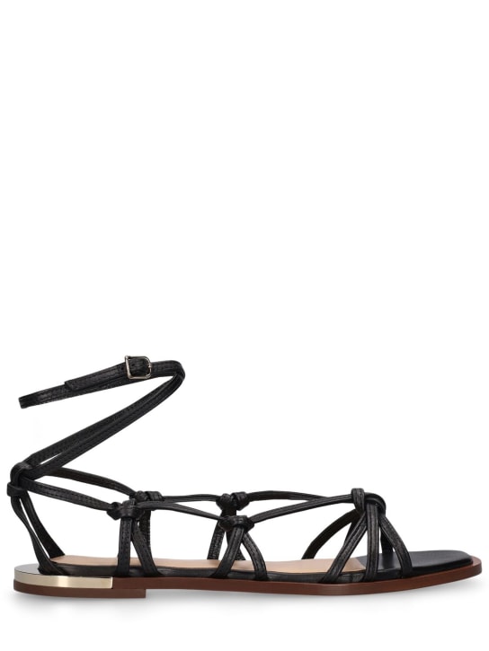 Chloé: 5mm Uma leather sandals - Black - women_0 | Luisa Via Roma