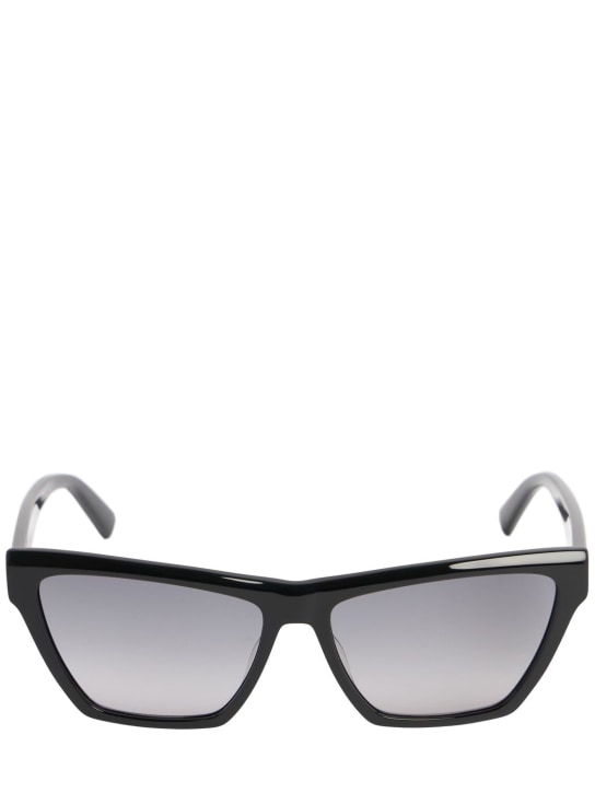 Saint Laurent: M103 Rectangle acetate sunglasses - Siyah - women_0 | Luisa Via Roma
