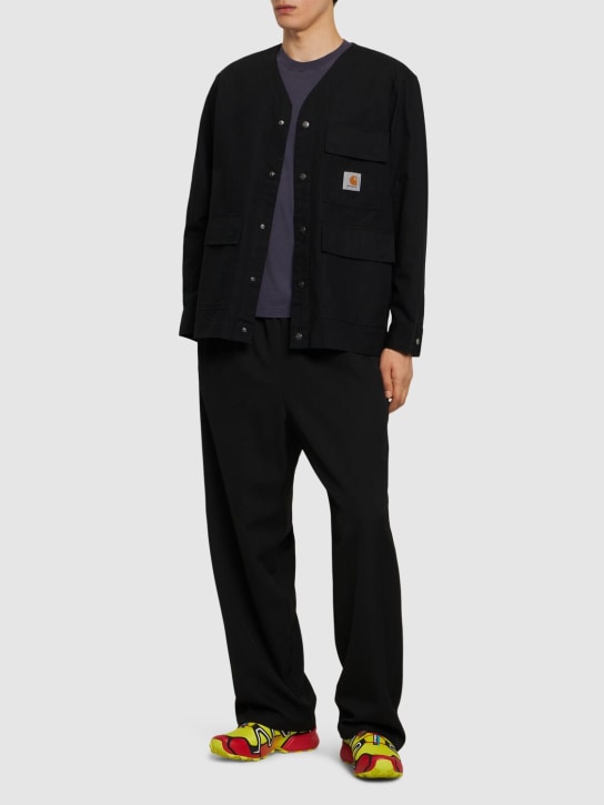 Carhartt WIP: Camisa de algodón - Negro - men_1 | Luisa Via Roma