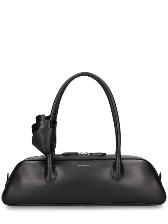 Magda Butrym: Brigitte Trapeze leather top handle bag - Black - women_0 | Luisa Via Roma