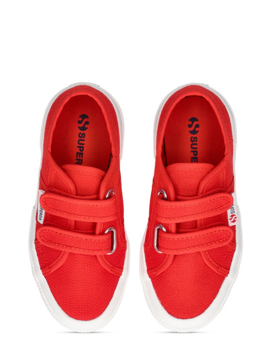 Superga: 2750-Cotjstrap Classic canvas sneakers - Red - kids-girls_1 | Luisa Via Roma