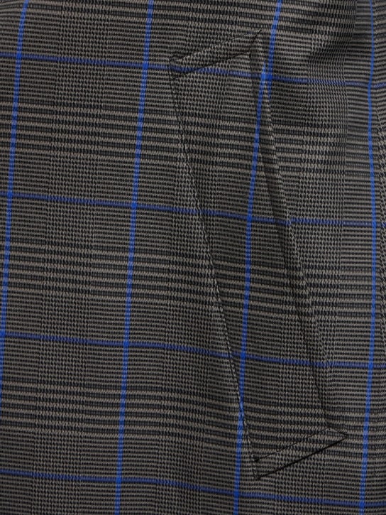 Balenciaga: Oversized long cotton blend coat - Blue/Grey - men_2 | Luisa Via Roma