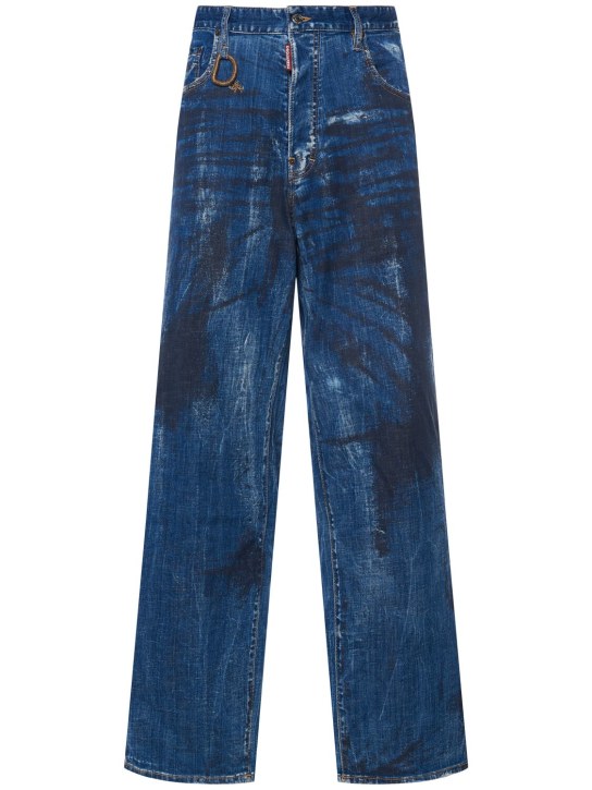 Dsquared2: Eros cotton denim jeans - Mavi - men_0 | Luisa Via Roma