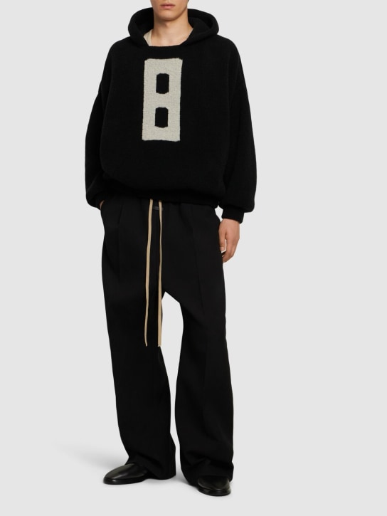 Fear of God: Pleated cotton blend wide pants - Siyah - men_1 | Luisa Via Roma