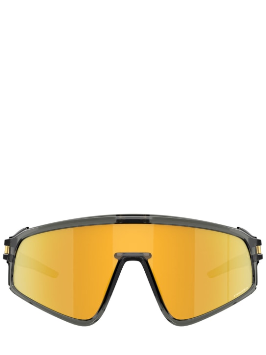 Oakley: Latch TM Panel Mask sunglasses - Gold/Black - men_0 | Luisa Via Roma