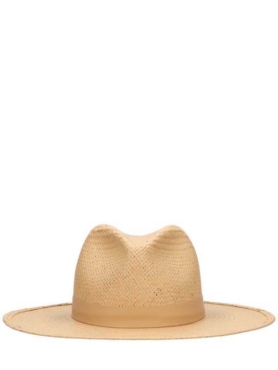 Janessa Leone: Simone packable fedora hat - Sand - women_0 | Luisa Via Roma