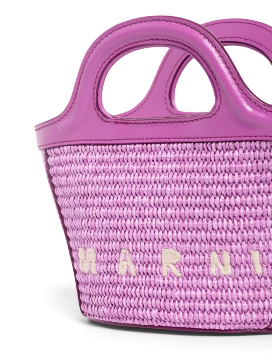 Marni Junior: Tropicalia top handle bag w/ logo - Mor - kids-girls_1 | Luisa Via Roma