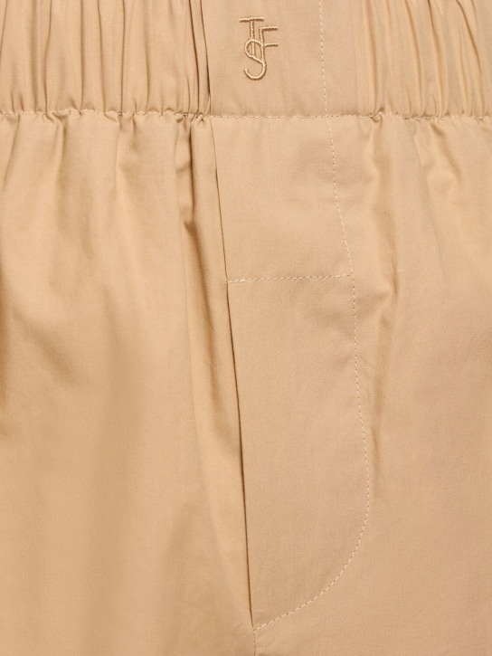 The Frankie Shop: Cotton jogging shorts - Latte - men_1 | Luisa Via Roma