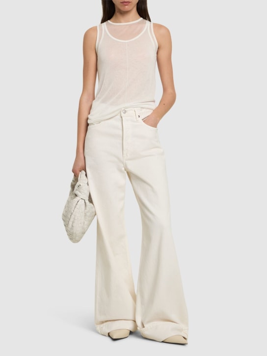 Agolde: Jeans anchos con cintura alta - Blanco - women_1 | Luisa Via Roma
