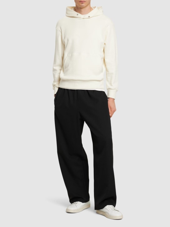 Zegna: Cotton & cashmere hoodie - Beyaz - men_1 | Luisa Via Roma