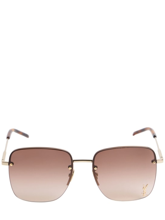 Saint Laurent: YSL SL 312 M sunglasses - Gold - men_0 | Luisa Via Roma