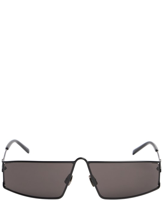 Saint Laurent: SL 606 metal sunglasses - Semi Mat Black - women_0 | Luisa Via Roma